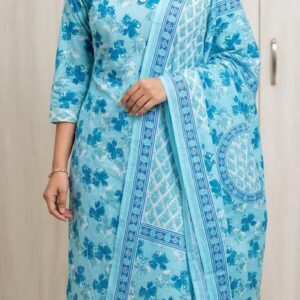 Straight Kurta Pant Set with Dupatta
